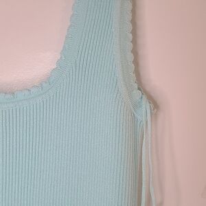 Vero Moda Sky Blue Ribbed Knit Dress